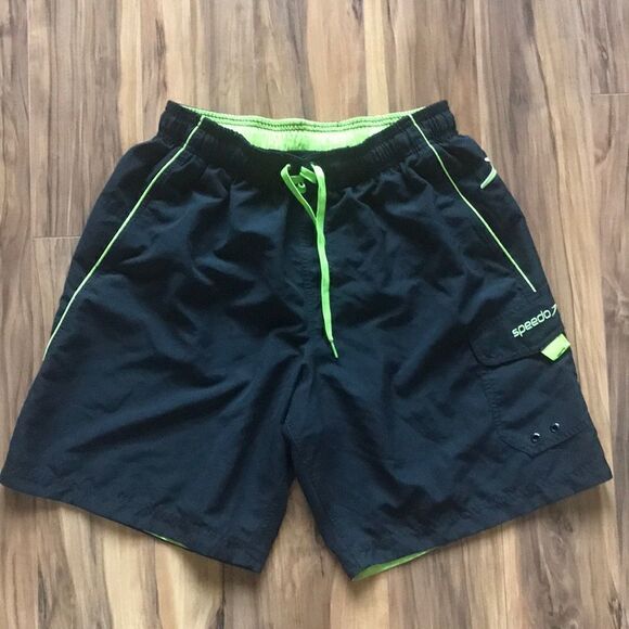 Speedo Mens Black Swim Trunks - Picture 1 of 4